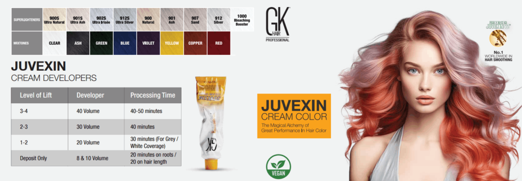 ПАЛИТРА КРЕМ КРАСКИ ДЛЯ ВОЛОС GKHAIR - JUVEXIN HAIR COLOR